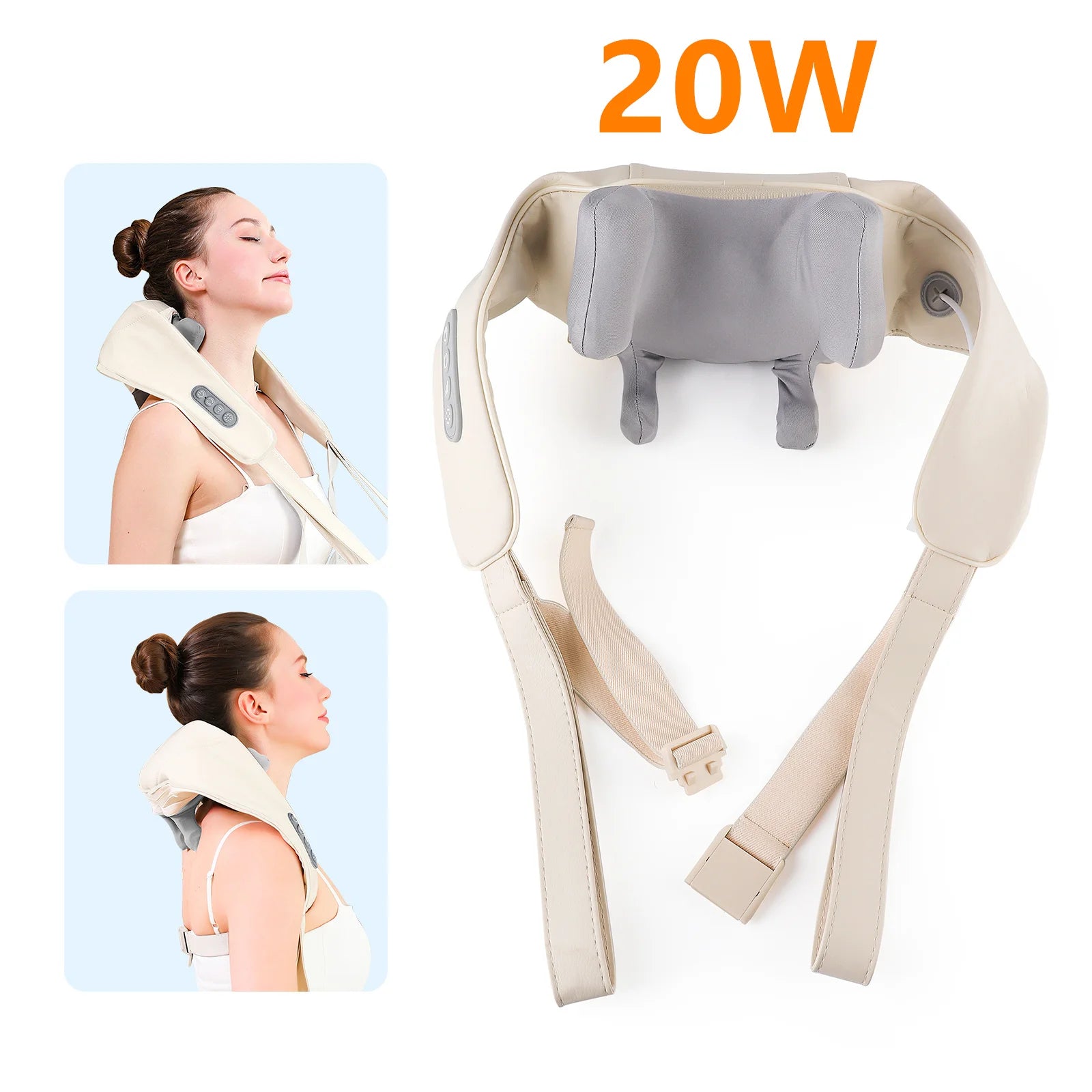 26W Neck and Shoulder Massager Wireless Shoulder and Back Kneading Massage Shawl Trapezius Neck Cervical Masajeador